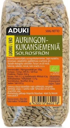 Aduki Luomu Auringonkukansiemen