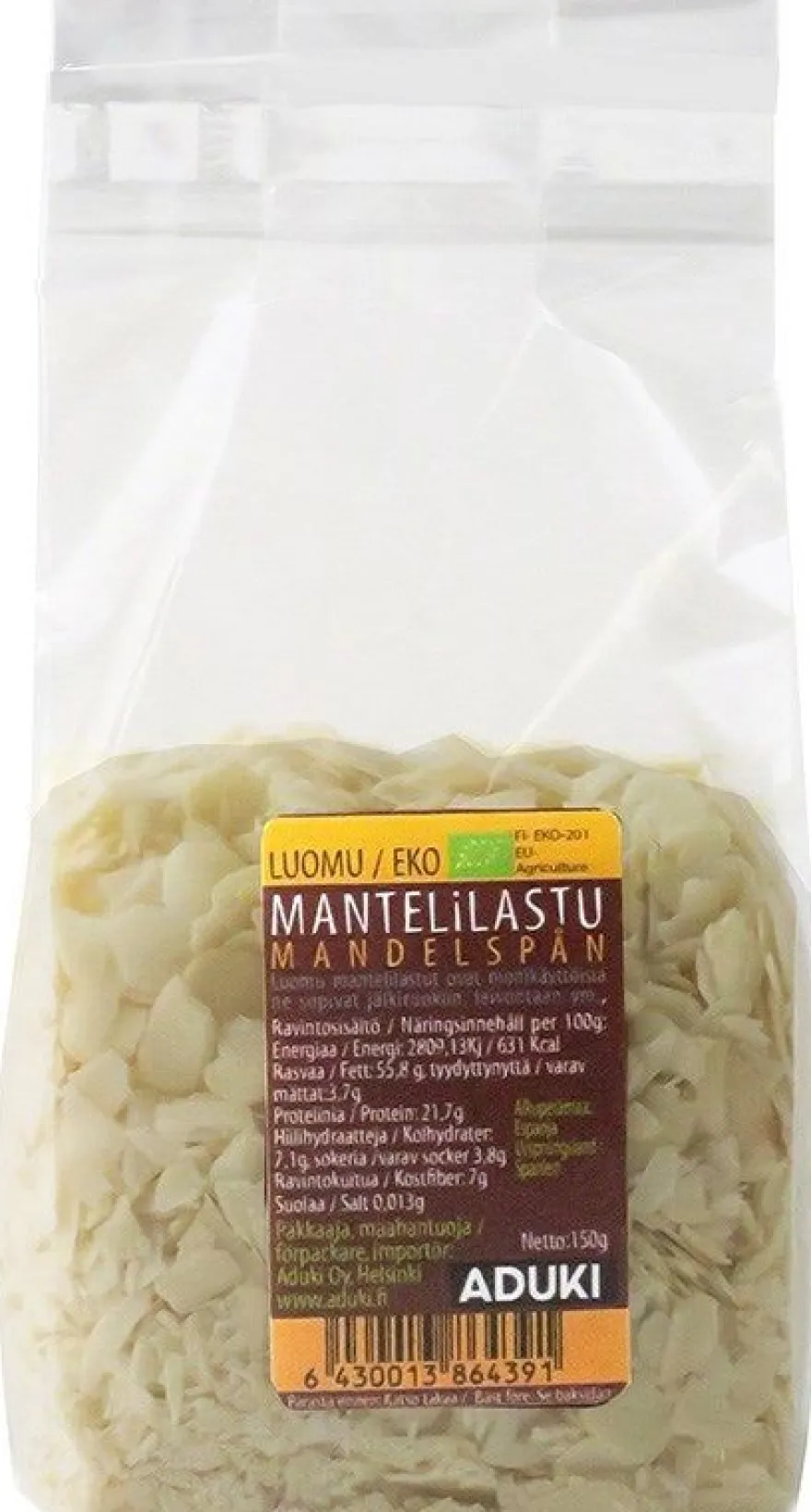 Aduki Luomu Mantelilastu - 150 g (Parasta ennen 30.11.2026)