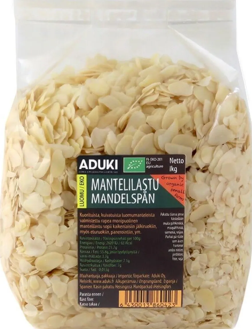 Aduki Luomu Mantelilastu, 1 kg (Parasta ennen 30.09.2026)