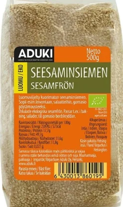Aduki Luomu Seesaminsiemen