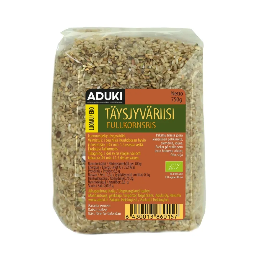 Aduki Luomu Täysjyväriisi