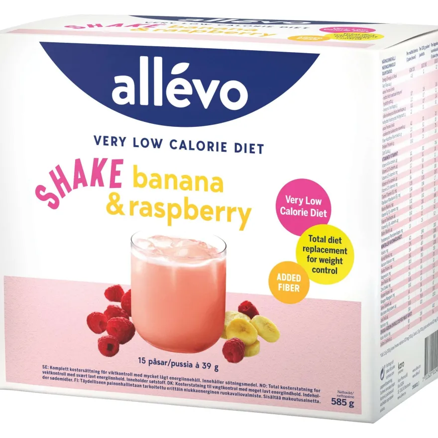 Allevo VLCD Shake Banaani & Vadelma