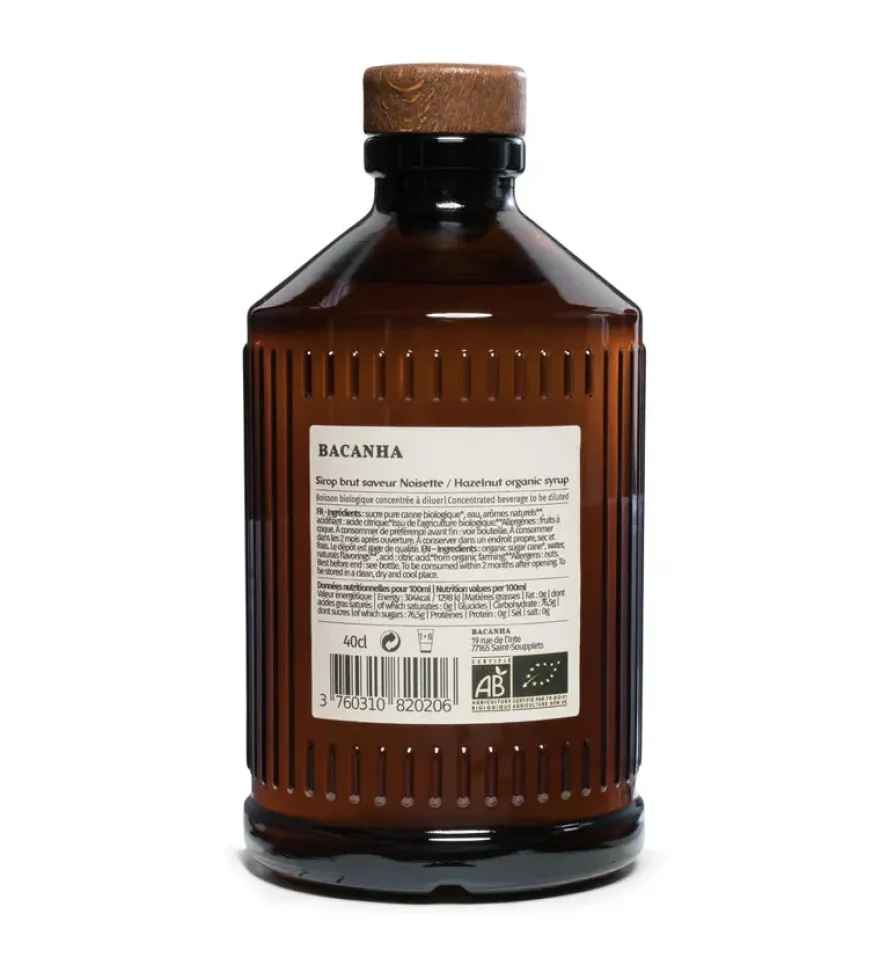 Bacanha Luomu Hasselpähkinäsiirappi