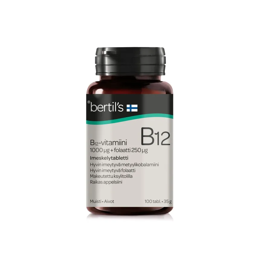 Bertils B12-vitamiini + Folaatti