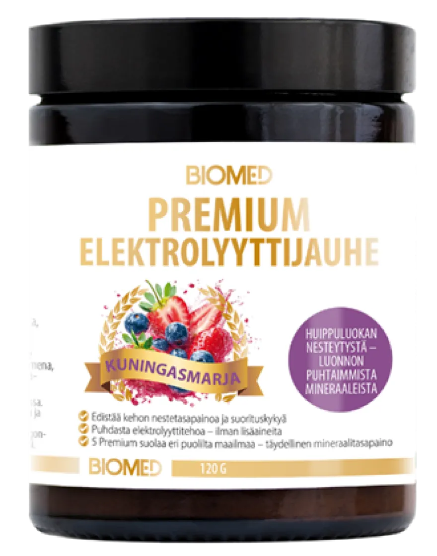 Biomed Premium Elektrolyyttijauhe Kuningasmarja