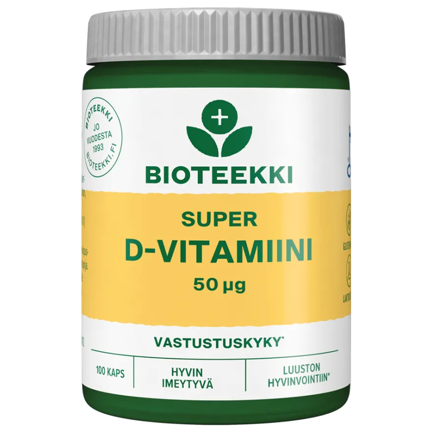 Bioteekki Super D-vitamiini 50 mikrog