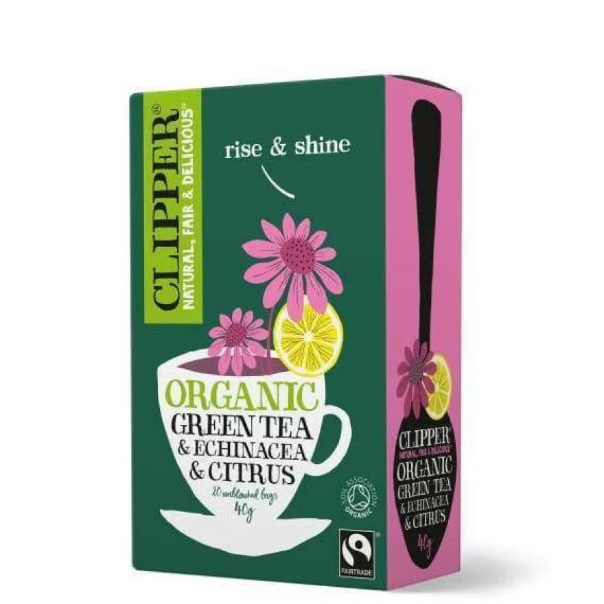 Clipper Luomu Vihreä Echinacea & Sitrus tee