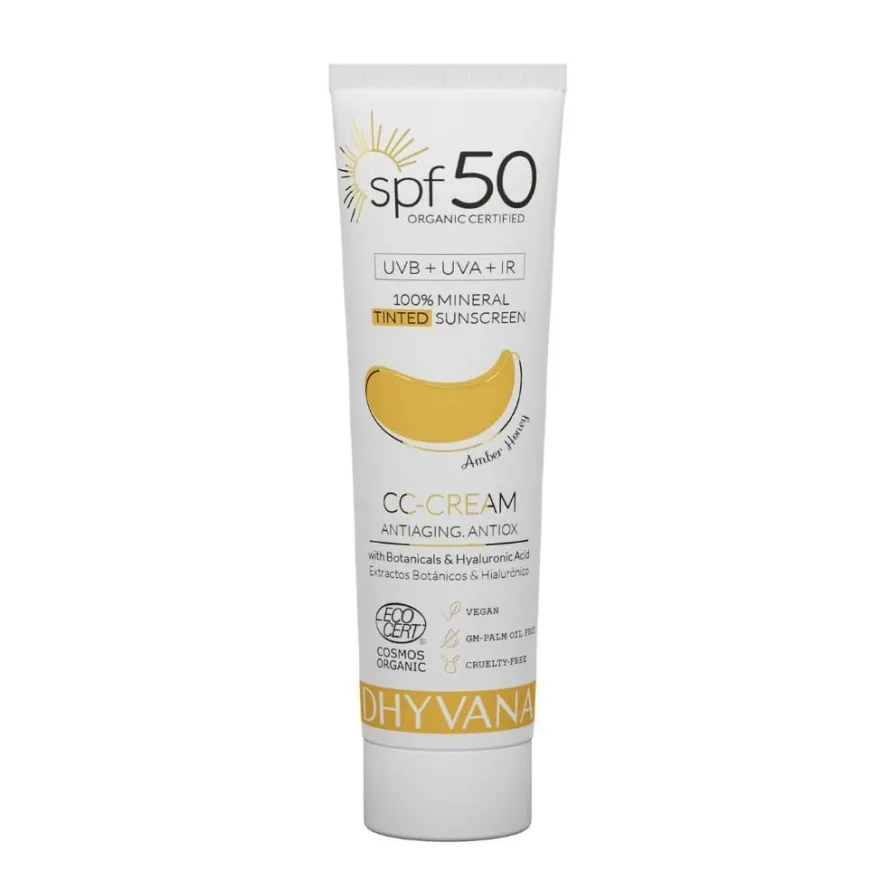 Dhyvana Sävyttävä aurinkovoide kasvoille SK50 Amber Honey