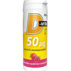 D-Vita 50 µg Mansikka-Vadelma