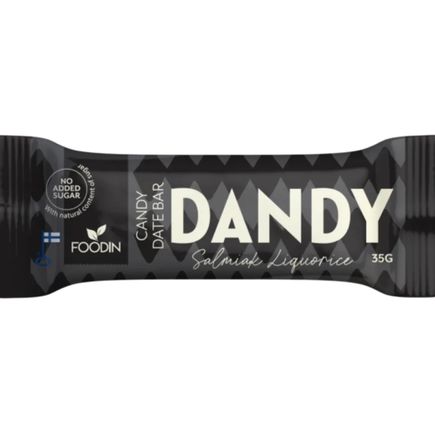 Foodin Dandy Candy Date Bar Salmiak Liquorice