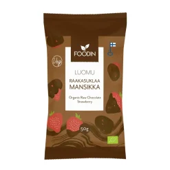 Foodin Luomu Raakasuklaamansikka