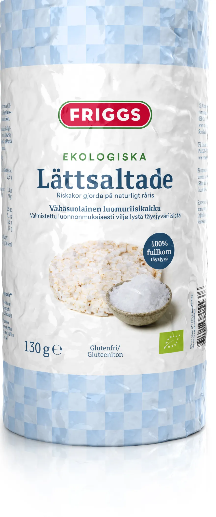 Friggs Luomu Riisikakku Vähäsuolainen