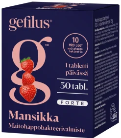 Gefilus Forte Purutabletti Mansikka