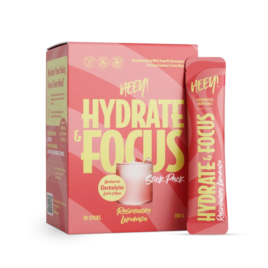 Heey! Hydrate & Focus Electrolytes Raspberry Lemonade