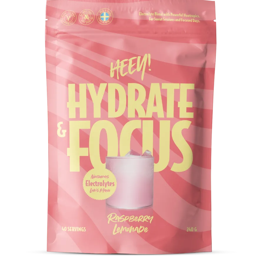 Heey! Hydrate & Focus Electrolytes Raspberry Lemonade