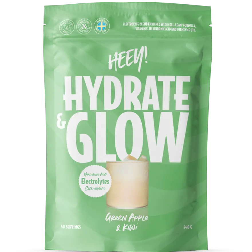 Heey! Hydrate & Glow Electrolytes + Coll-egan® Green Apple & Kiwi