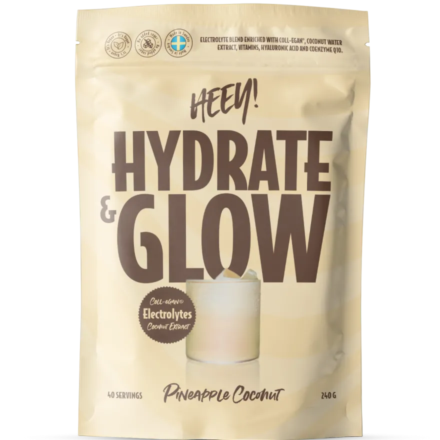 Heey! Hydrate & Glow Electrolytes + Coll-egan® Pineapple Coconut