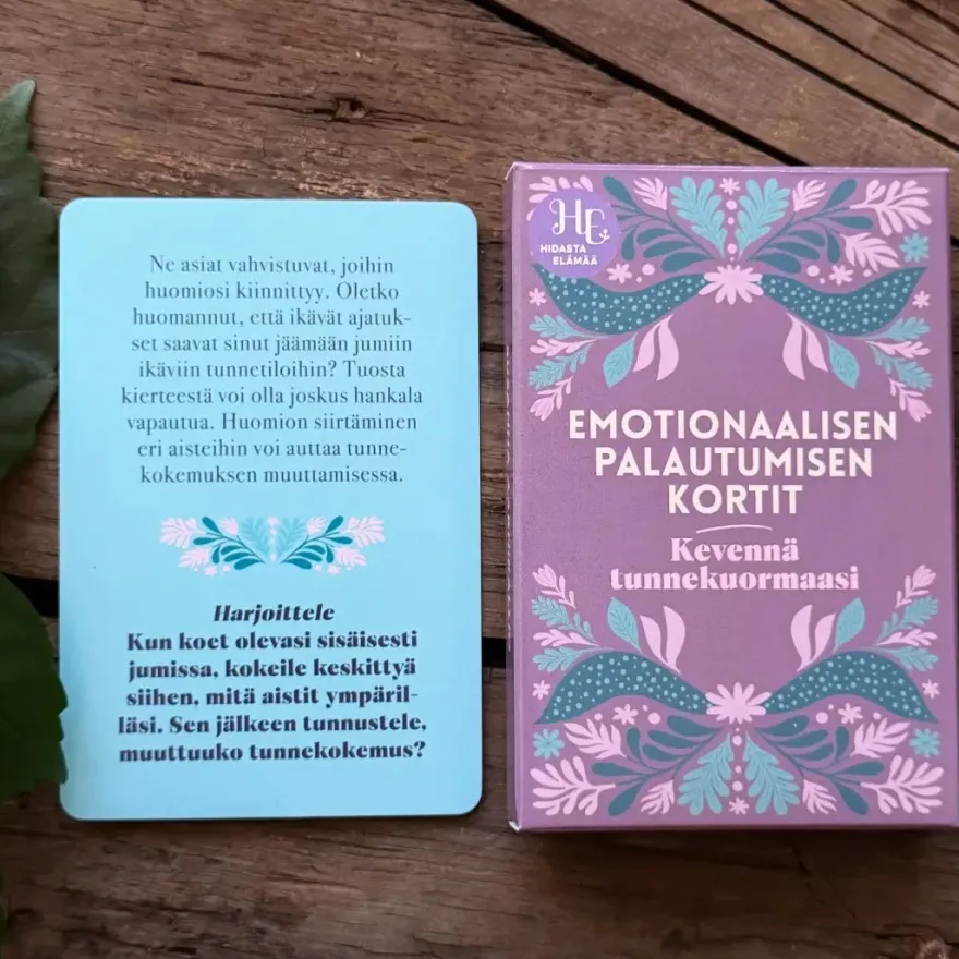 Hidasta Elämää Emotionaalisen palautumisen kortit