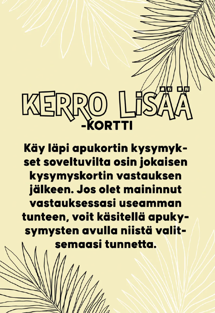 Hidasta Elämää Puhutaan Tunteista -kortit