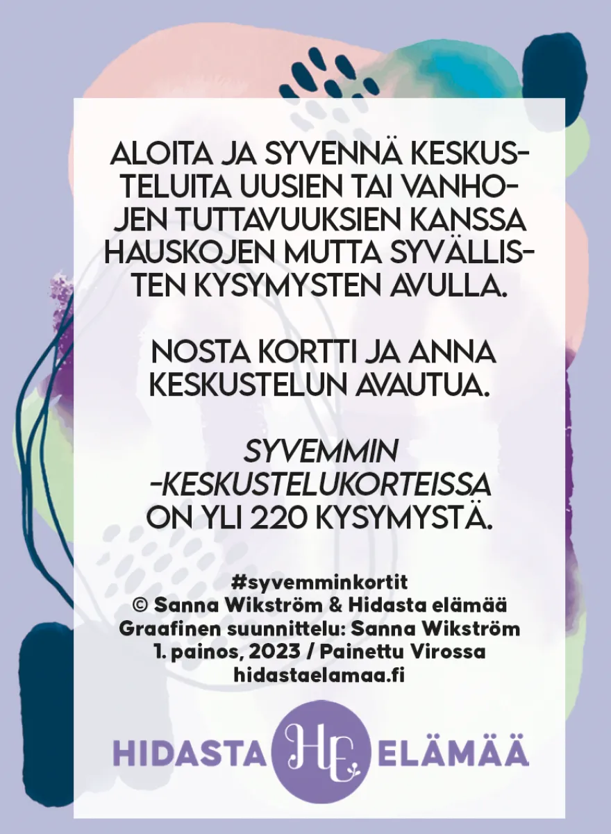 Hidasta Elämää Syvemmin Keskustelukortit