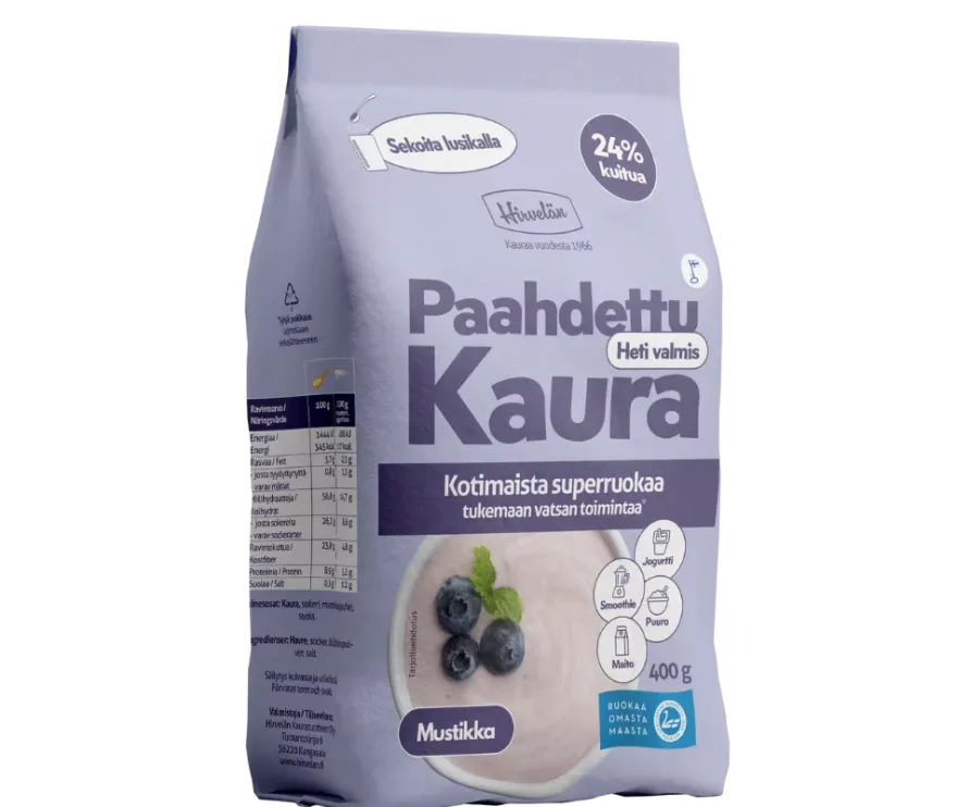 Hirvelän Paahdettu Kaura Mustikka