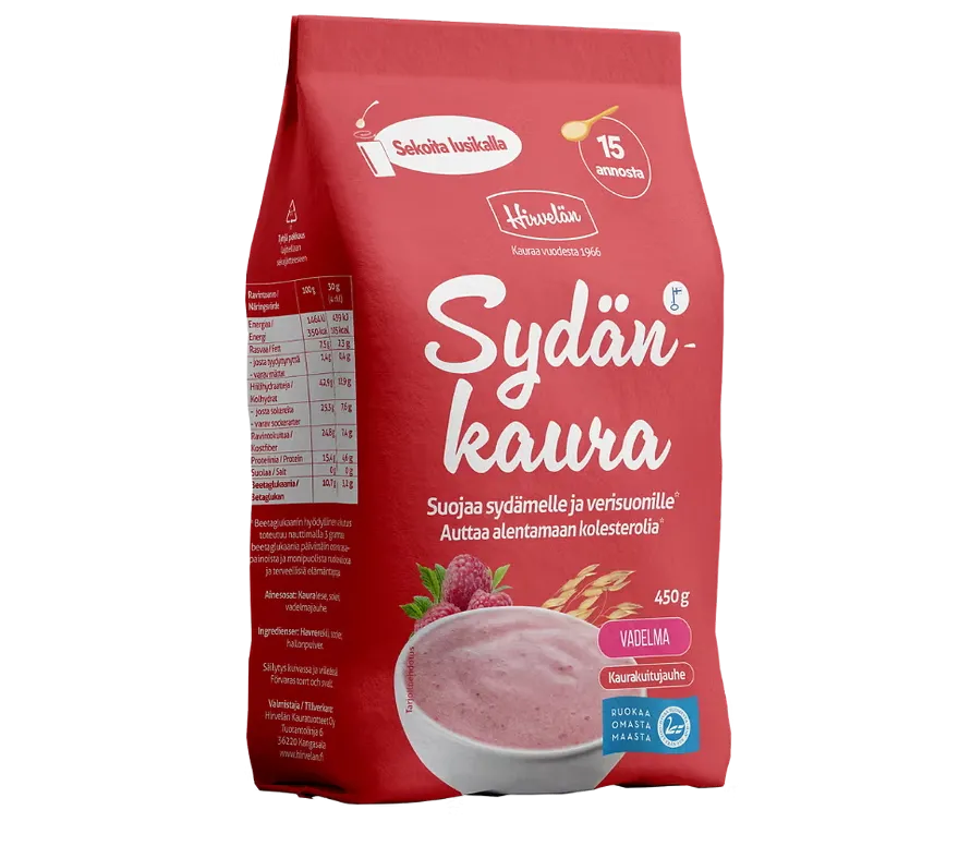 Hirvelän Sydänkaura Vadelma (Parasta ennen 23.10.2026)