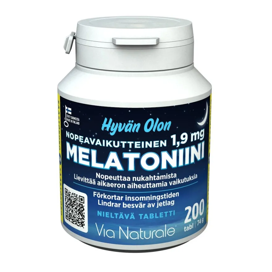 Hyvän Olon Nopeavaikutteinen Melatoniini 1,9 mg