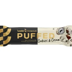 Leader Promour Puffed Cookies Cream (Parasta ennen 18.11.2026)