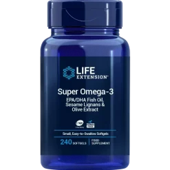 Life Extension Super Omega-3 EPA/DHA Fish Oil, Sesame Lignans & Olive Extract