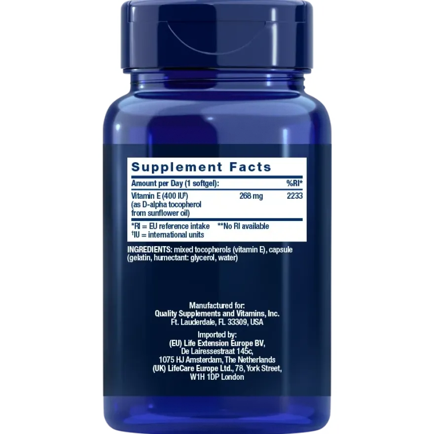 Life Extension Super Vitamin E 268 mg