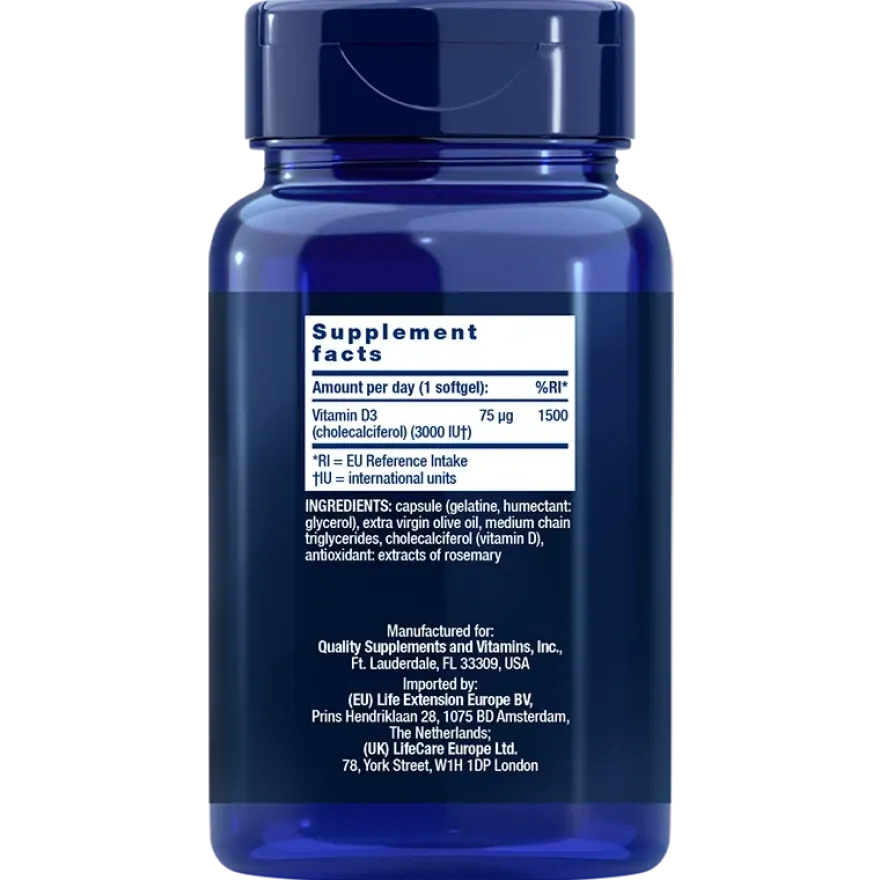 Life Extension Vitamin D3 75 mikrog