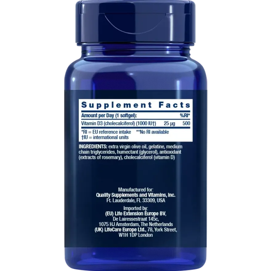 Life Extension Vitamin D3 25 mikrog