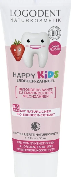 Logona Happy Kids Hammasgeeli Mansikka