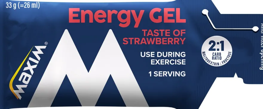 Maxim Energy Gel Strawberry (Parasta ennen 30.09.2026)