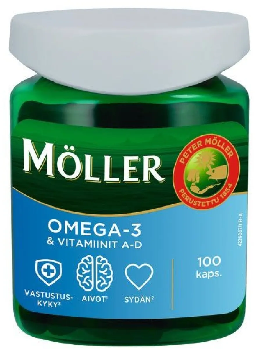 Möller Omega-3 & Vitamiinit A-D