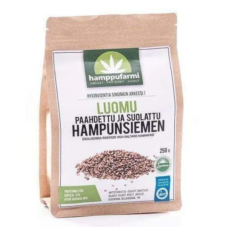 Murtolan Luomu Paahdettu ja Suolattu Hampunsiemen