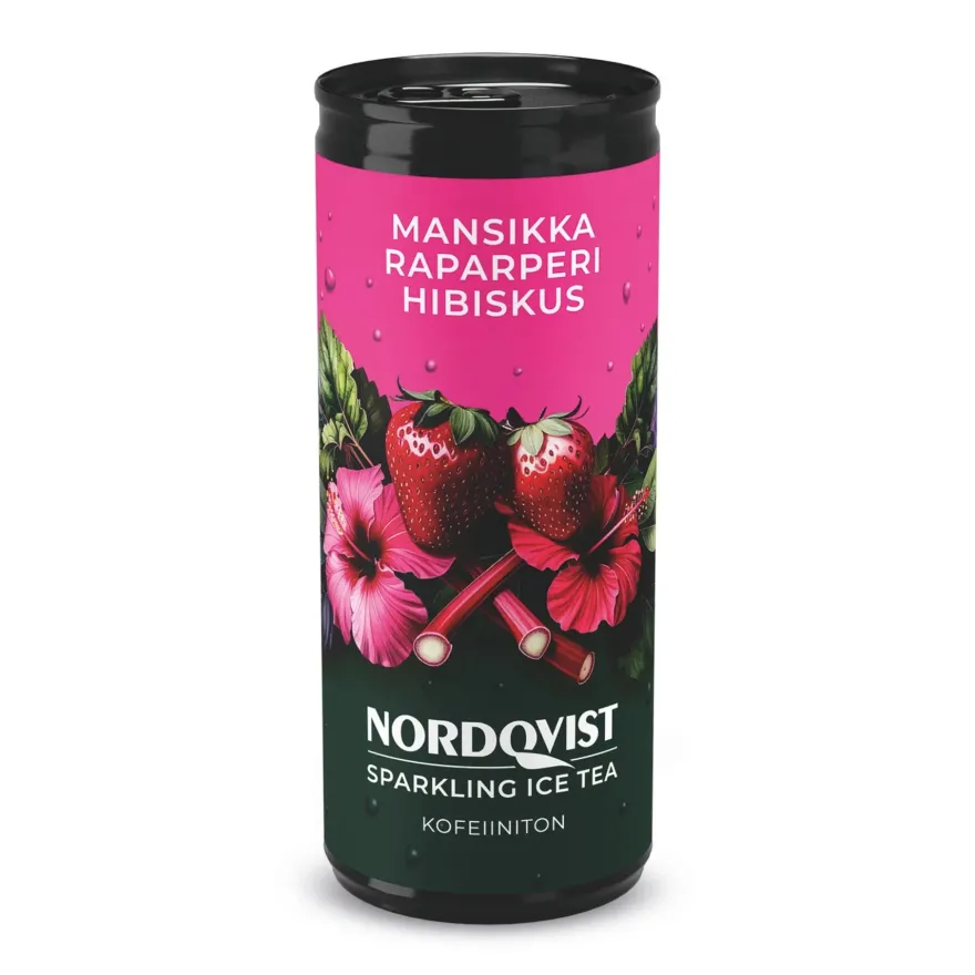 Nordqvist Sparkling Ice Tea Mansikka-Raparperi-Hibiskus