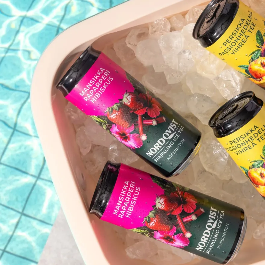 Nordqvist Sparkling Ice Tea Persikka-Passion-Vihreä tee
