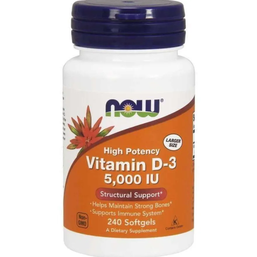 Now Foods D3-vitamiini 125 mikrog