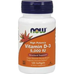 Now Foods D3-vitamiini 125 mikrog