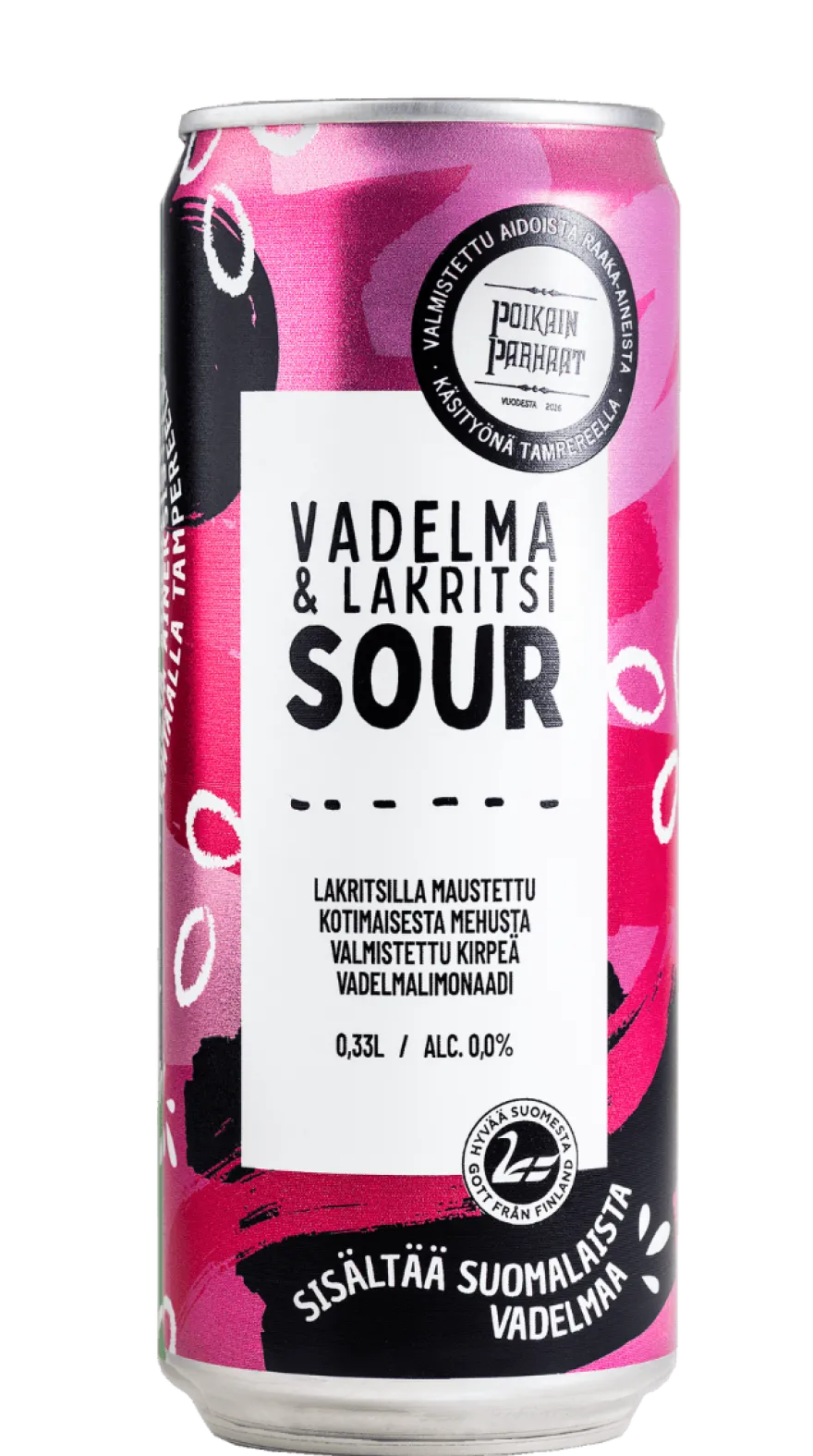 Poikain Parhaat SOUR Vadelma-Lakritsi Limonaadi