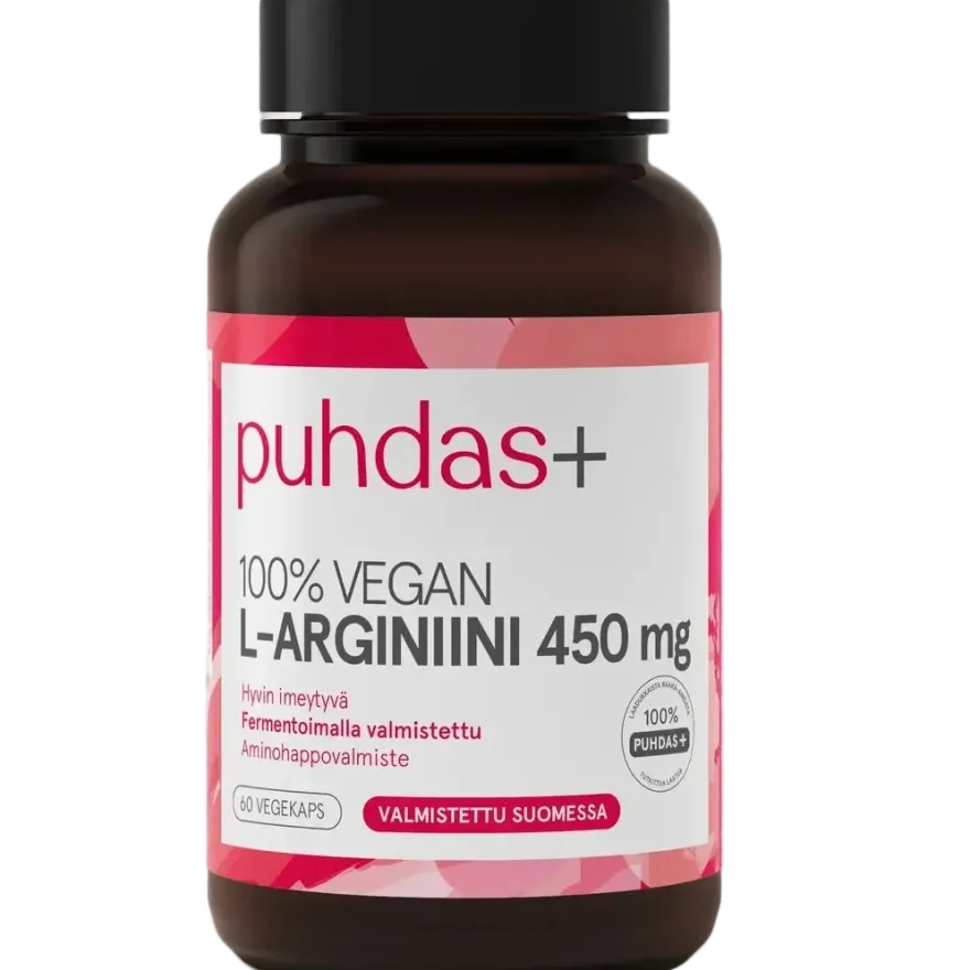 Puhdas+ Kasviperäinen L-Arginiini 450 mg