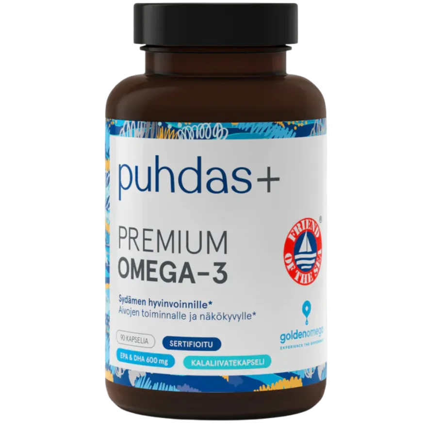Puhdas+ Premium Omega-3 -kapselit