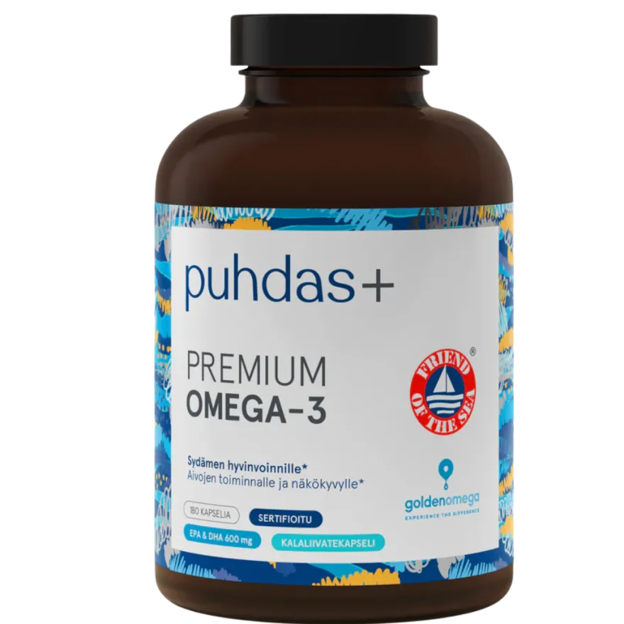 Puhdas+ Premium Omega-3 -kapselit