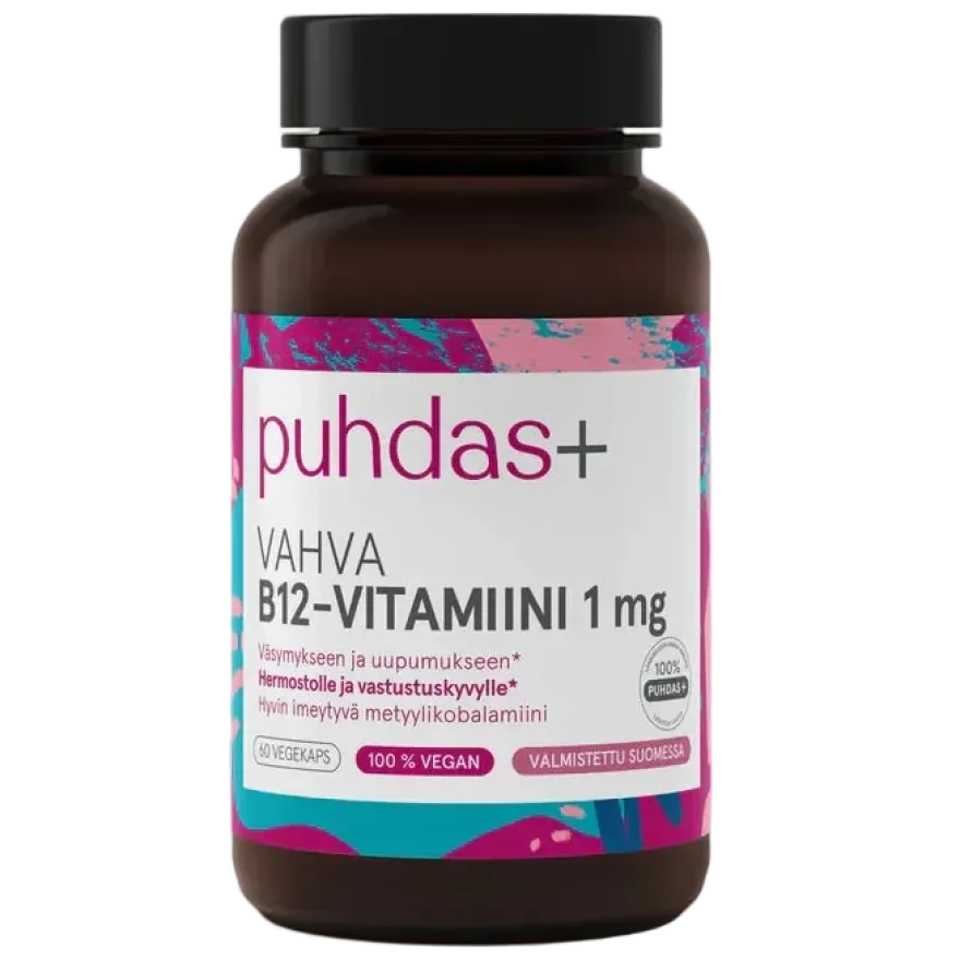 Puhdas+ Vahva B12-vitamiini 1 mg