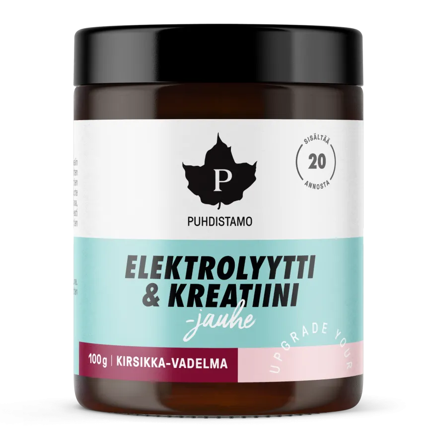 Puhdistamo Elektrolyytti & Kreatiini -jauhe Kirsikka-Vadelma