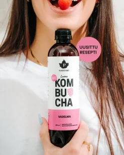 Puhdistamo Luomu Kombucha Vadelma 12-pack