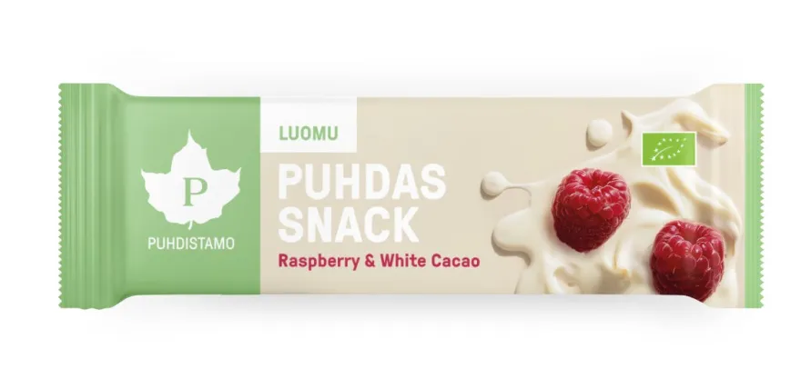 Puhdistamo Luomu Snack Raspberry & White Cacao