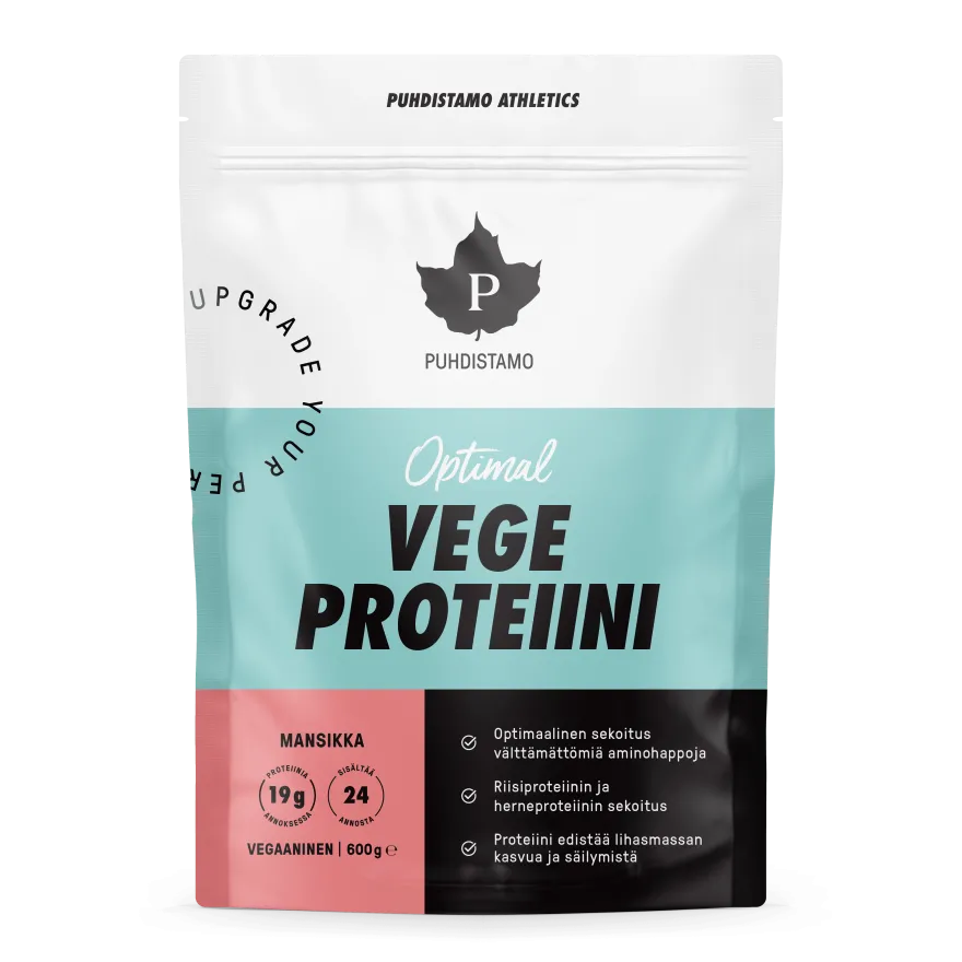 Puhdistamo Optimal Luomu Vege Proteiini Mansikka