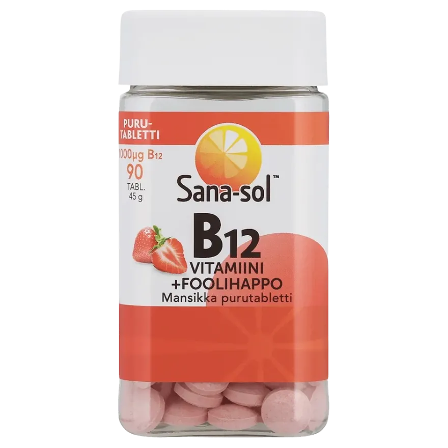 Sana-sol B12-vitamiini + Foolihappo purutabletit